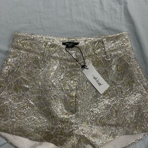 Nasty gal metallic shorts never worn